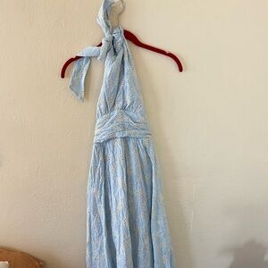 Petal & Pup Sky Blue Dress with White Detailing